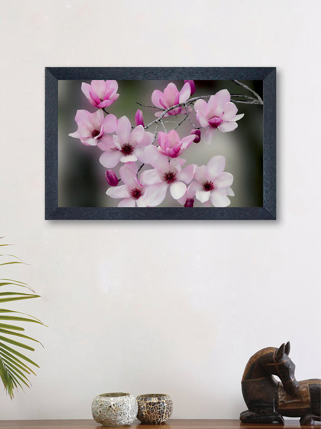 

nest ART Pink & Grey Flowers Synthetic Wood Wall Art