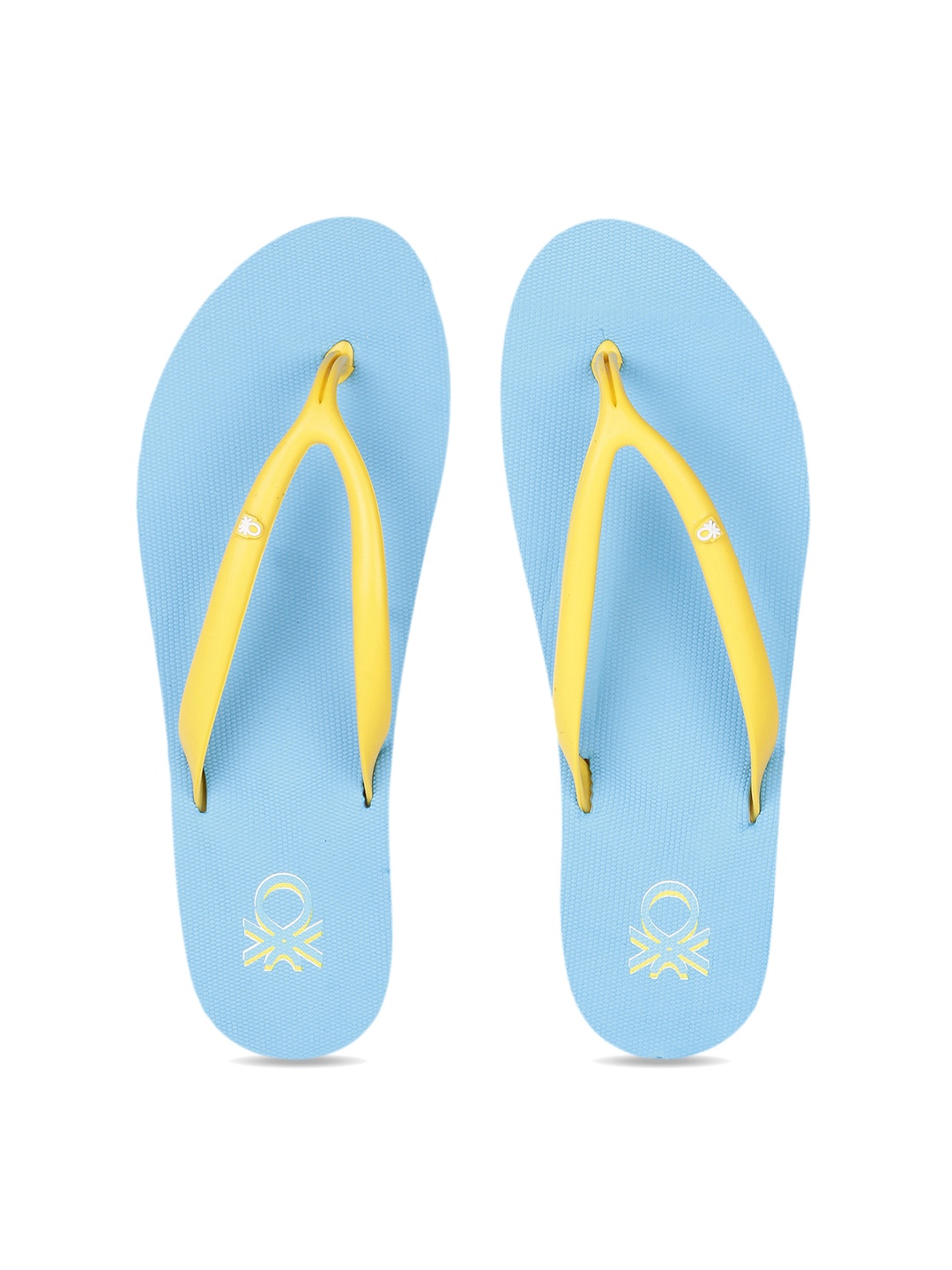 

United Colors of Benetton Women Blue Solid Thong Flip-Flops
