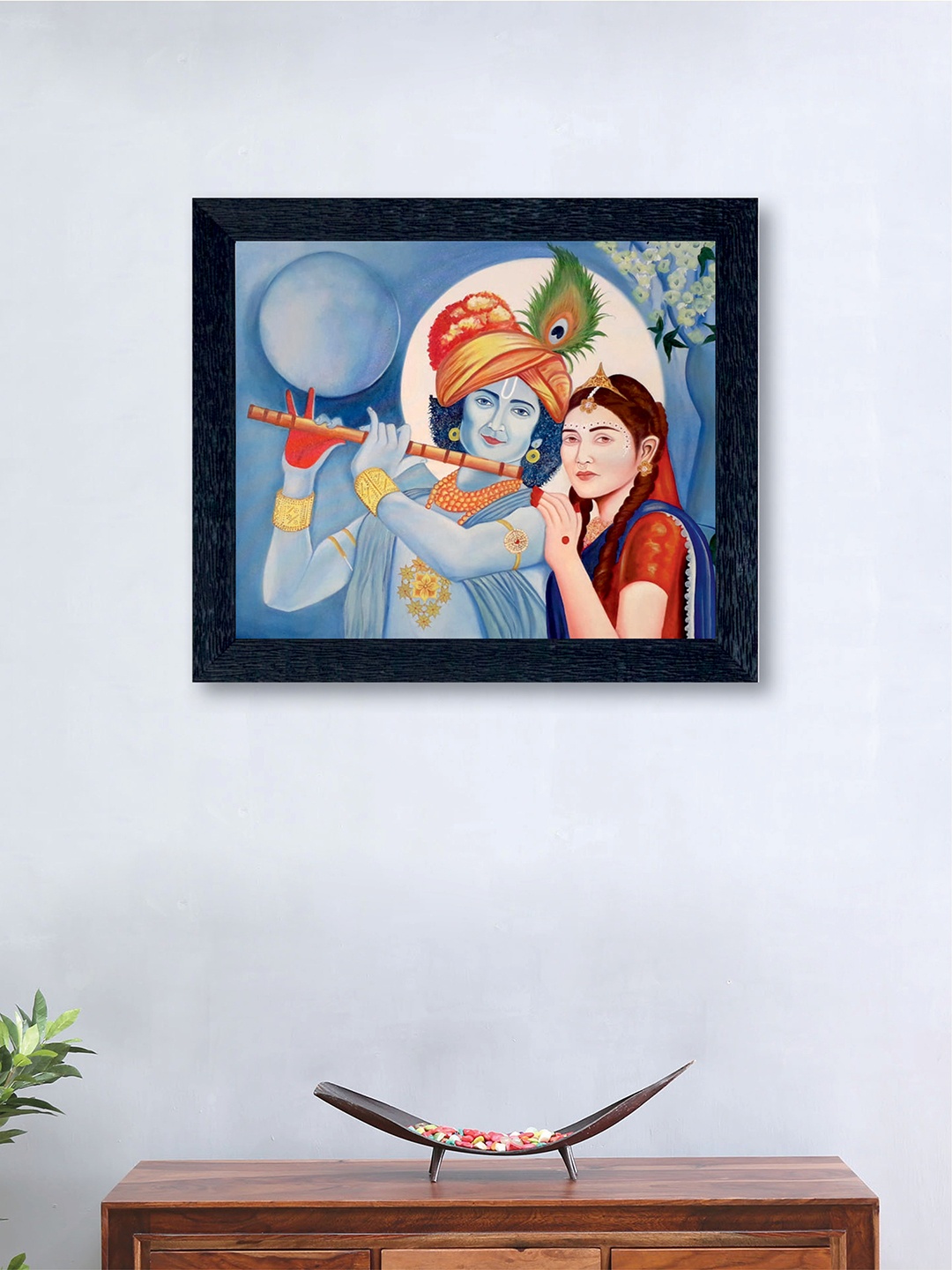 

nest ART Multicoloured Radha Krishna Synthetic Wood Wall Art, Multi