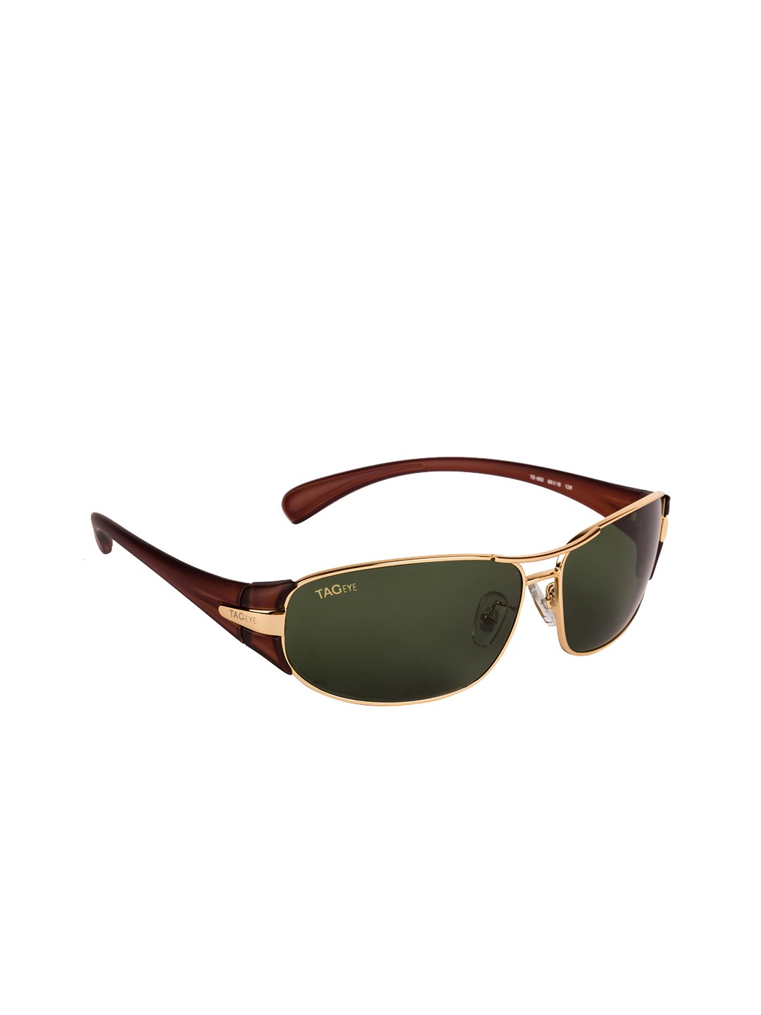 

TAG EYE Unisex Rectangle Sunglasses TE003TAG255, Green