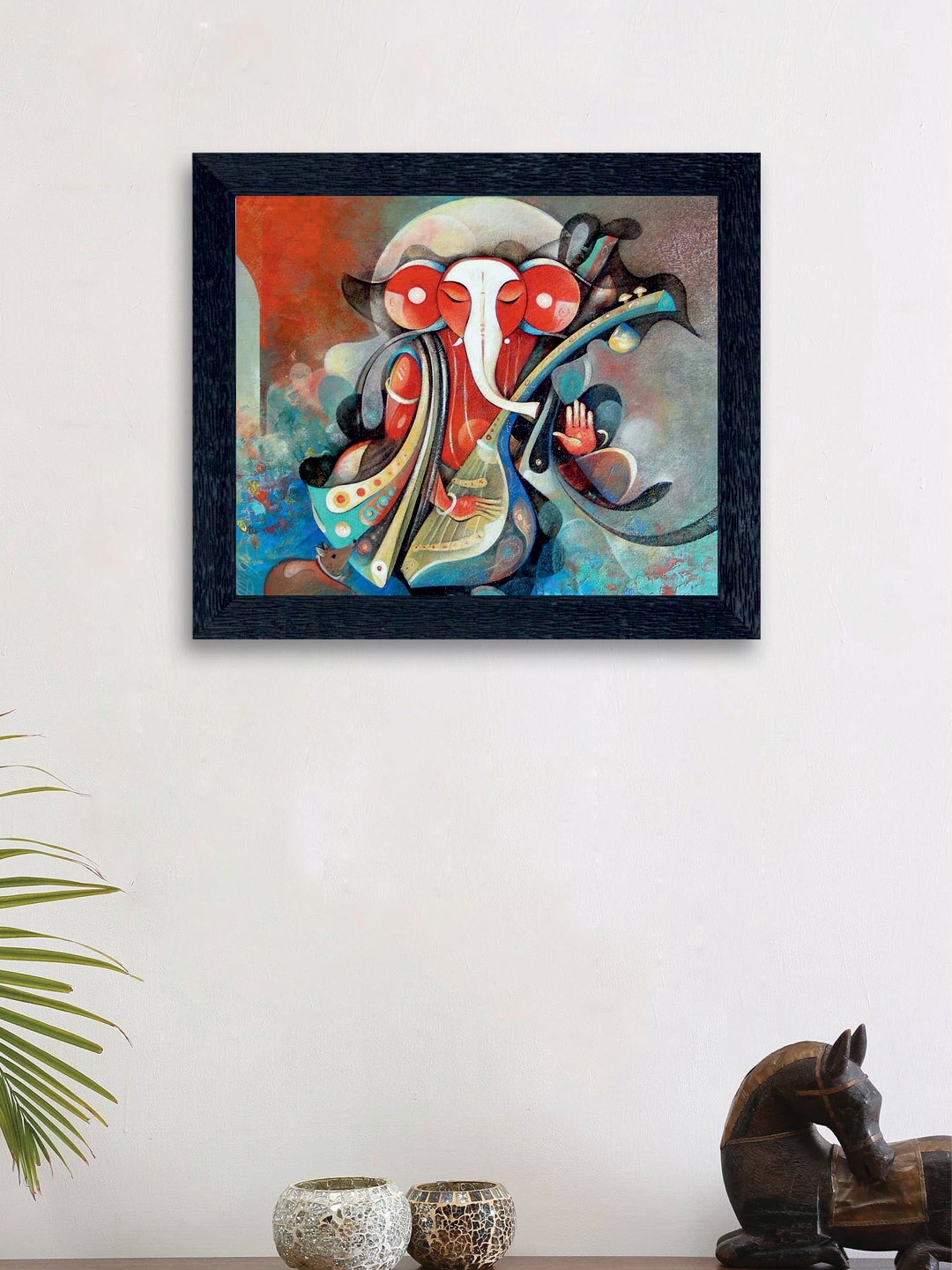 

nest ART Multicoloured Lord Ganesha Synthetic Wood Wall Art, Multi