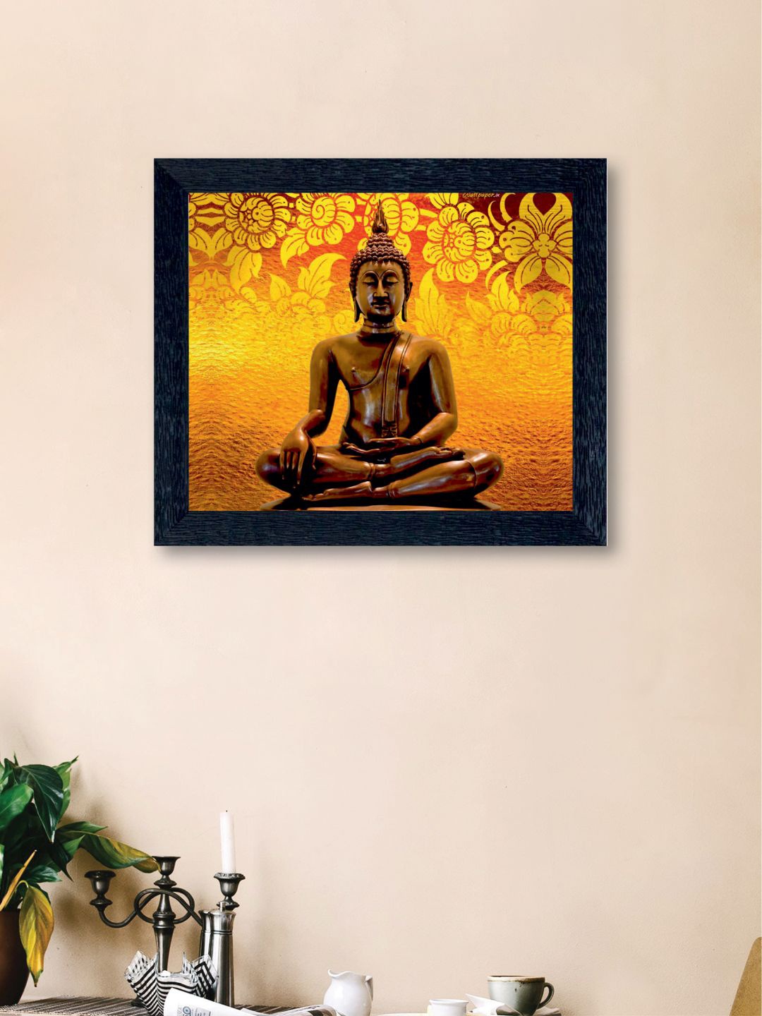 

nest ART Multicoloured Lord Buddha Synthetic Wood Wall Art, Multi