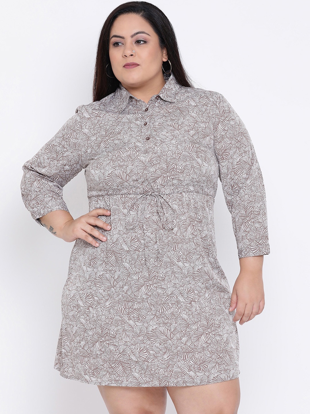 

Oxolloxo Women Grey Shirt Dress