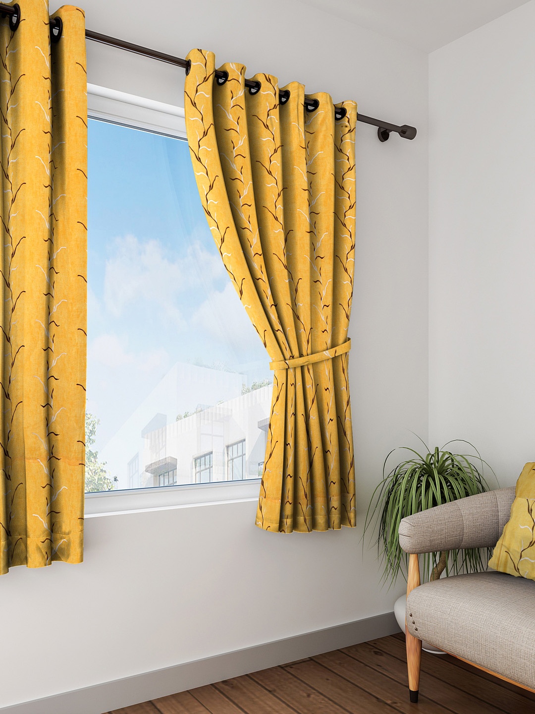 

Cortina Mustard Yellow Set of 2 Window Curtains