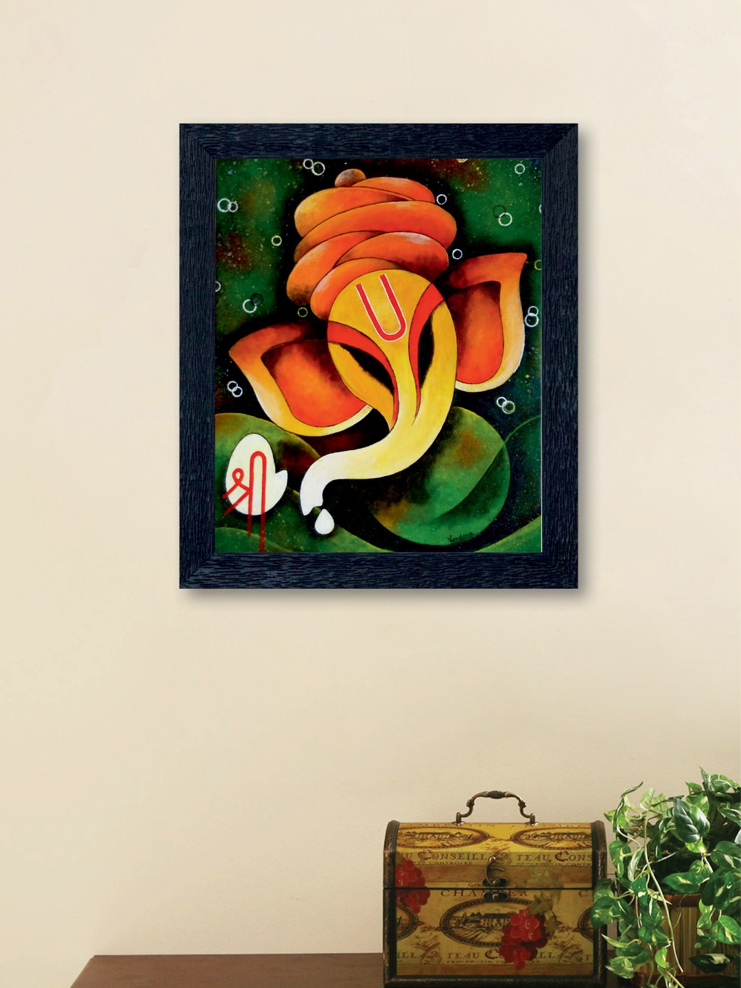 

nest ART Multicoloured Shree Ganesh Wall Art, Multi