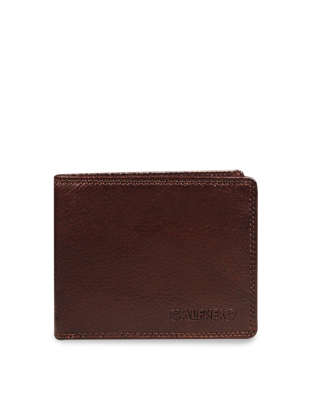 

CALFNERO Men Brown Solid Genuine Leather Two Fold Wallet