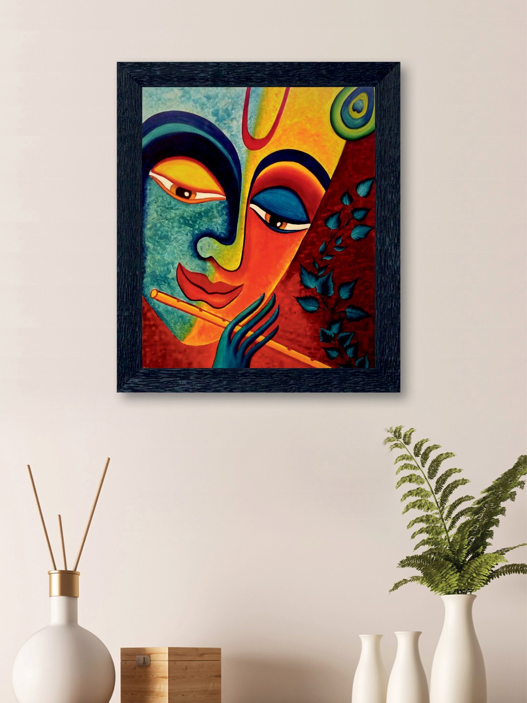 

nest ART Multicoloured Lord Krishna Wall Art, Multi