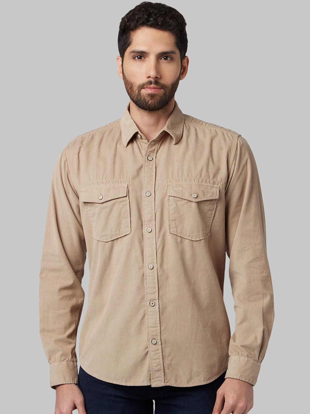 

Park Avenue Men Brown Regular Fit Solid Casual Shirt