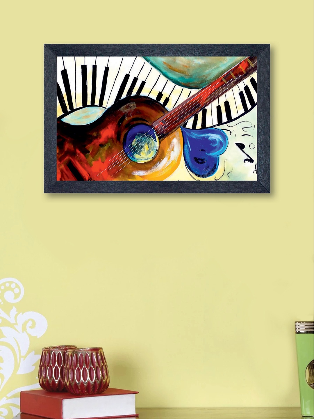

nest ART Multicoloured Running horses Synthetic Wood Wall Art, Multi