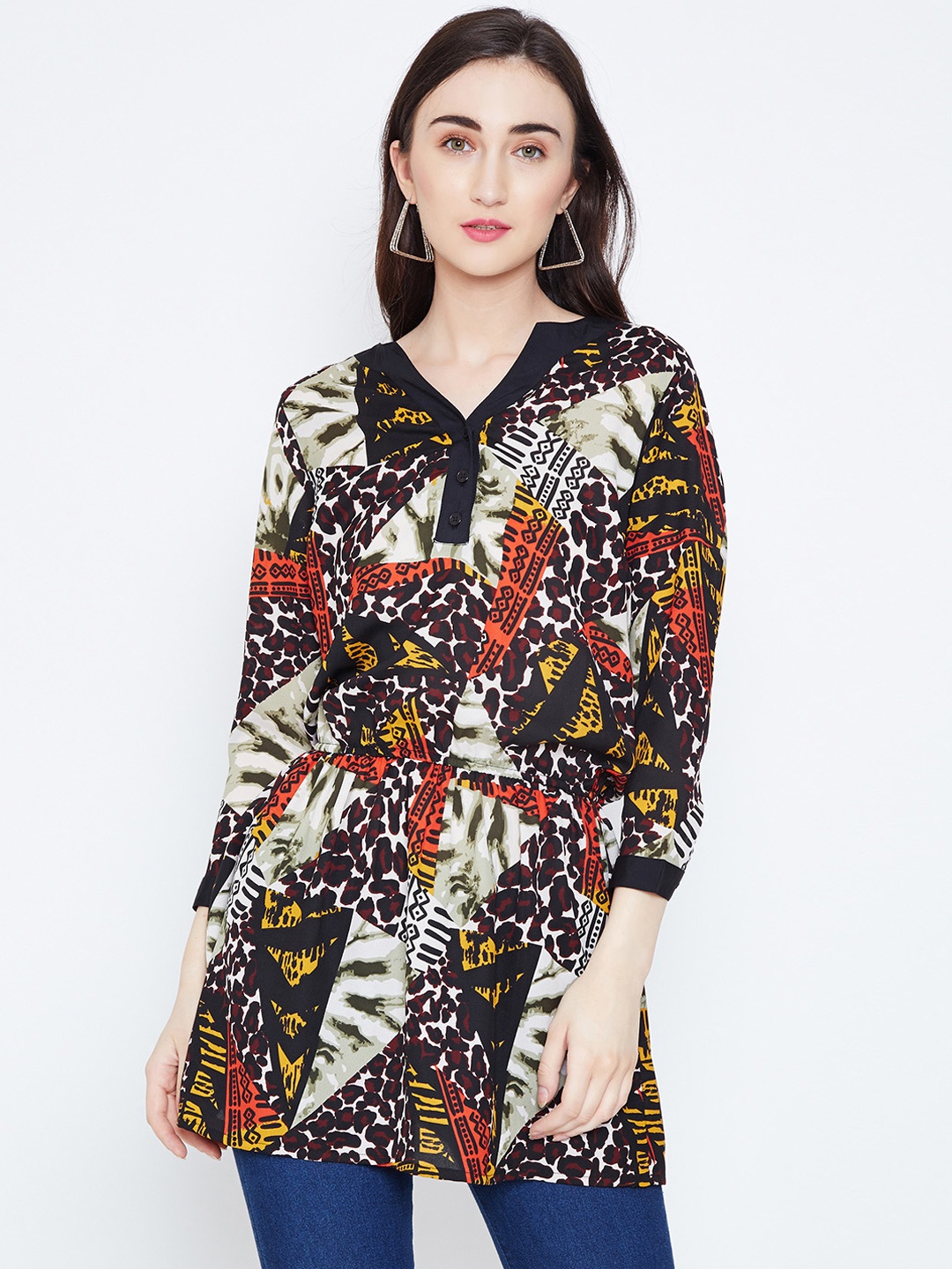

Oxolloxo Women Multicoloured Printed Tunic, Multi