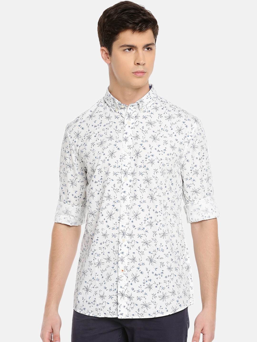 

Celio Men White Slim Fit Printed Casual Shirt