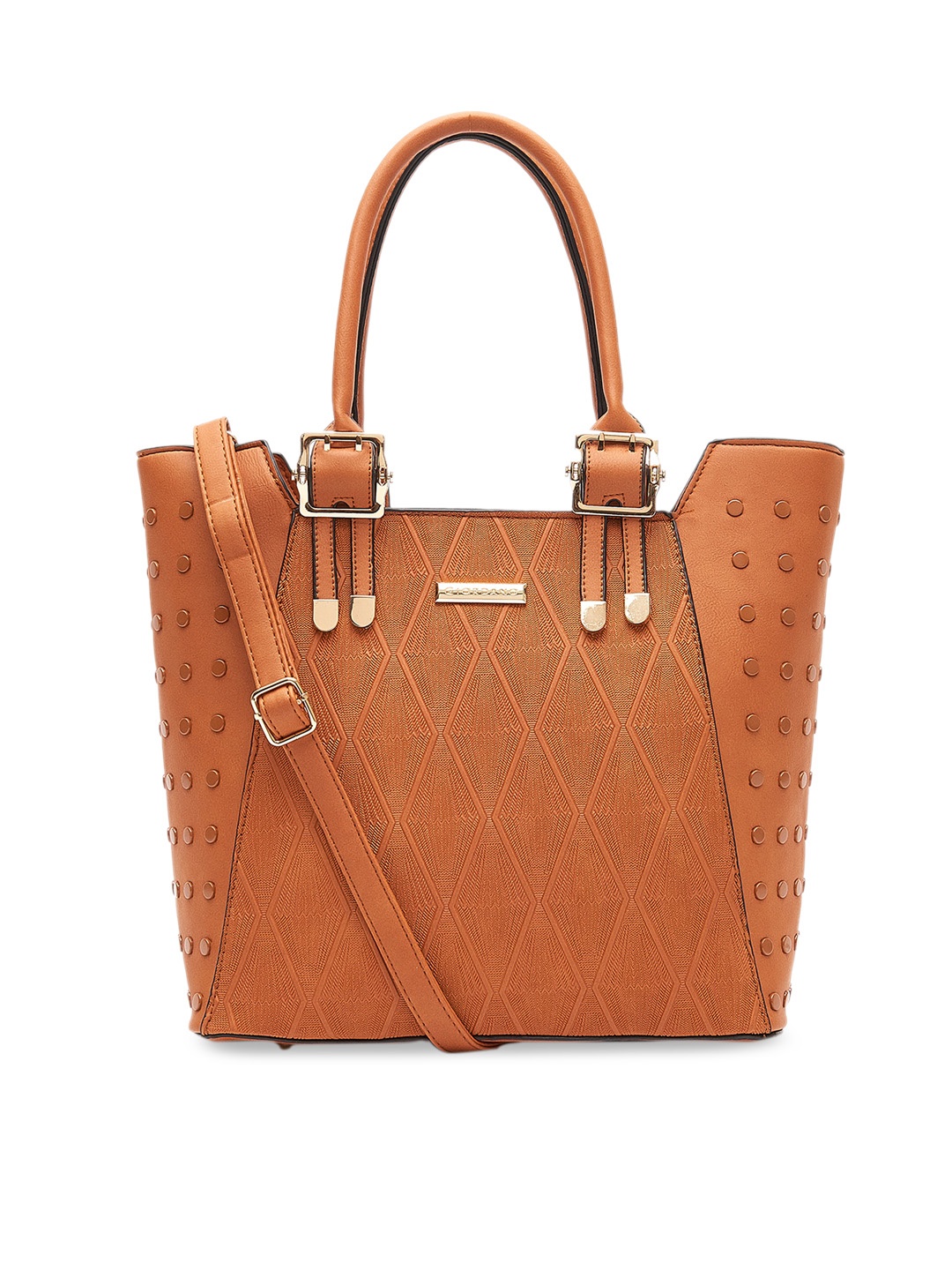 

GIORDANO Brown Embellished Handheld Bag
