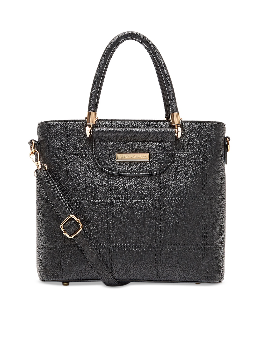 

GIORDANO Black Checked Handheld Bag