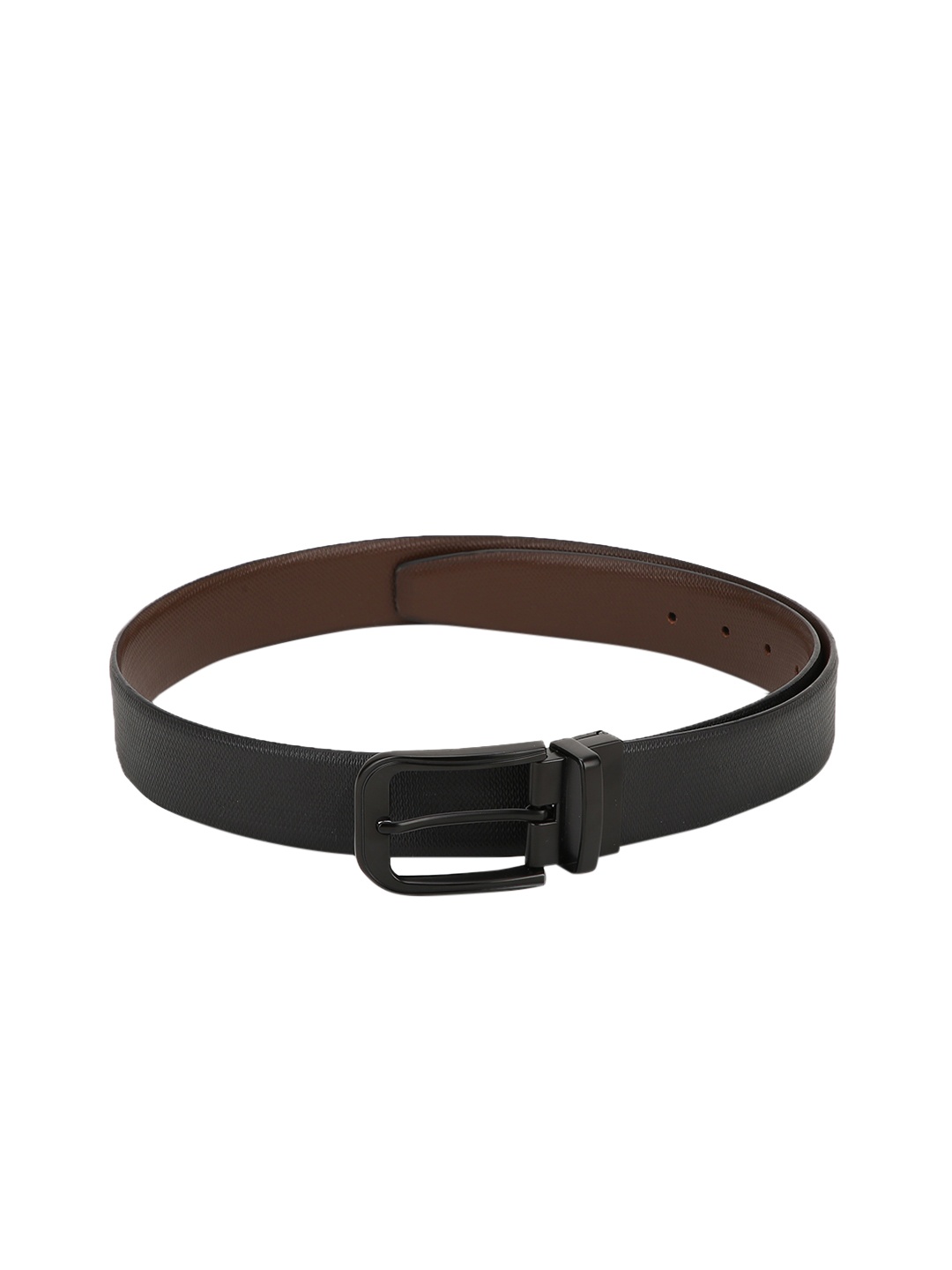 

Teakwood Leathers Men Black & Brown Leather Reversible Belt