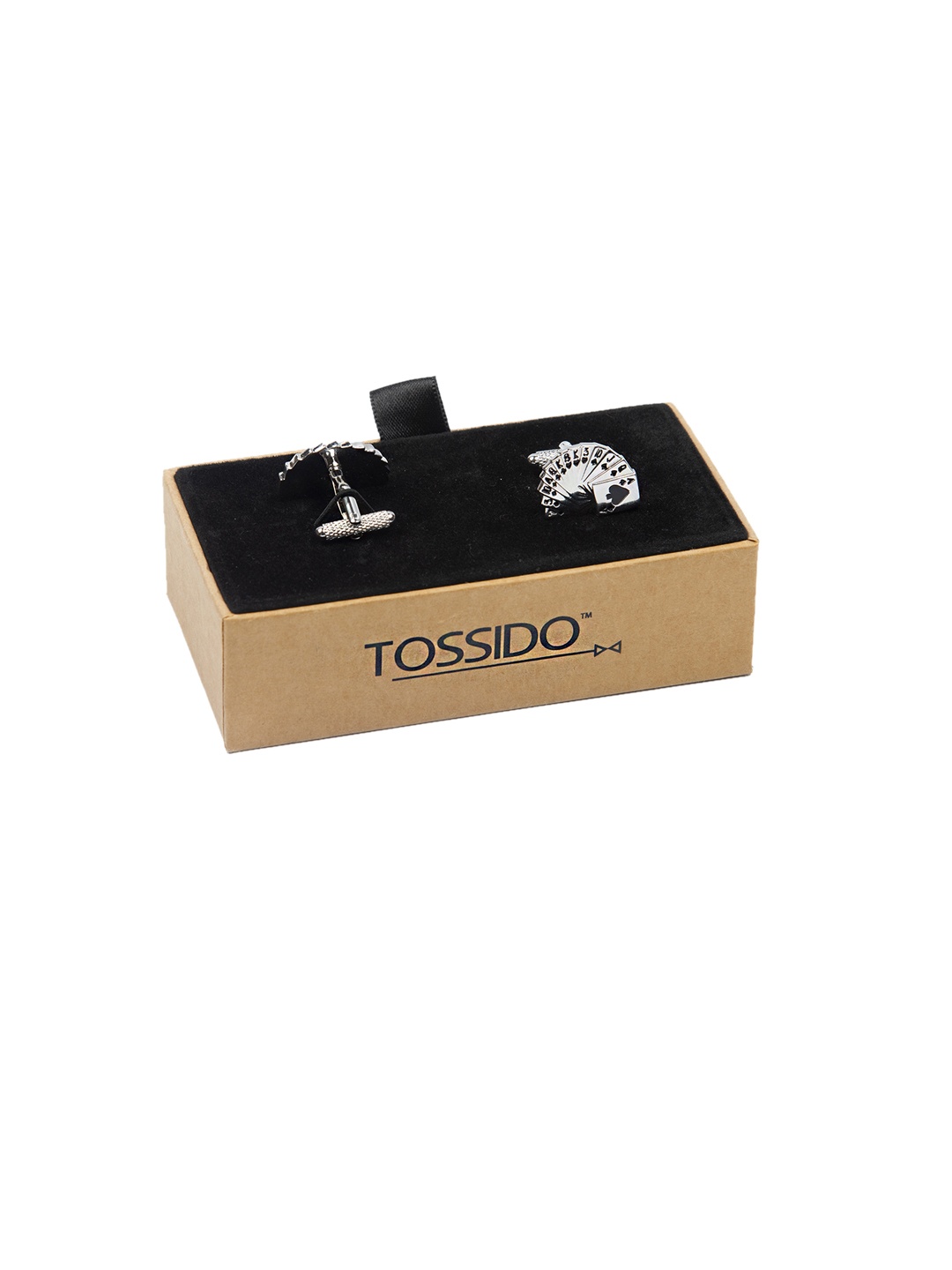 

Tossido Silver-Toned & Bronze-Toned Quirky Cufflinks