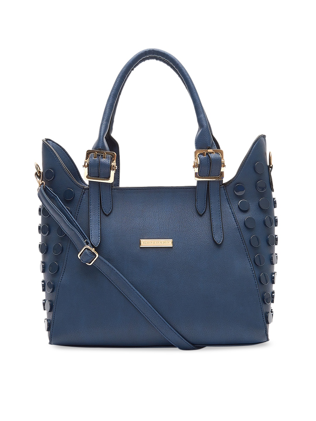 

GIORDANO Navy Blue Solid Handheld Bag