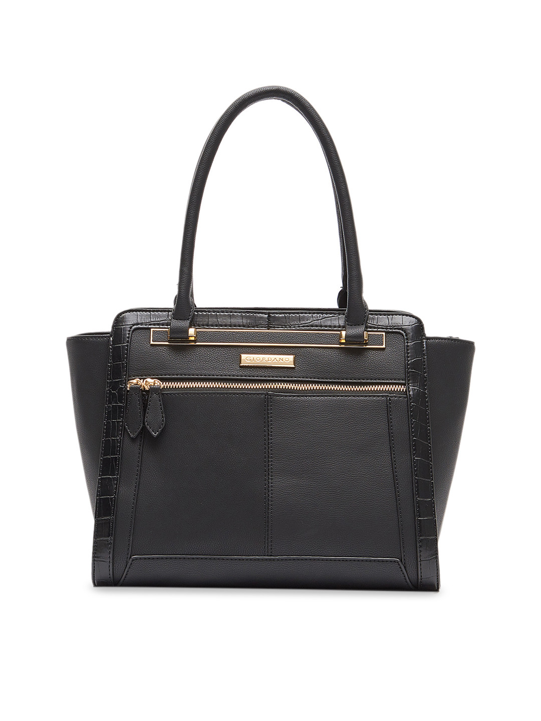 

GIORDANO Black Solid Handheld Bag