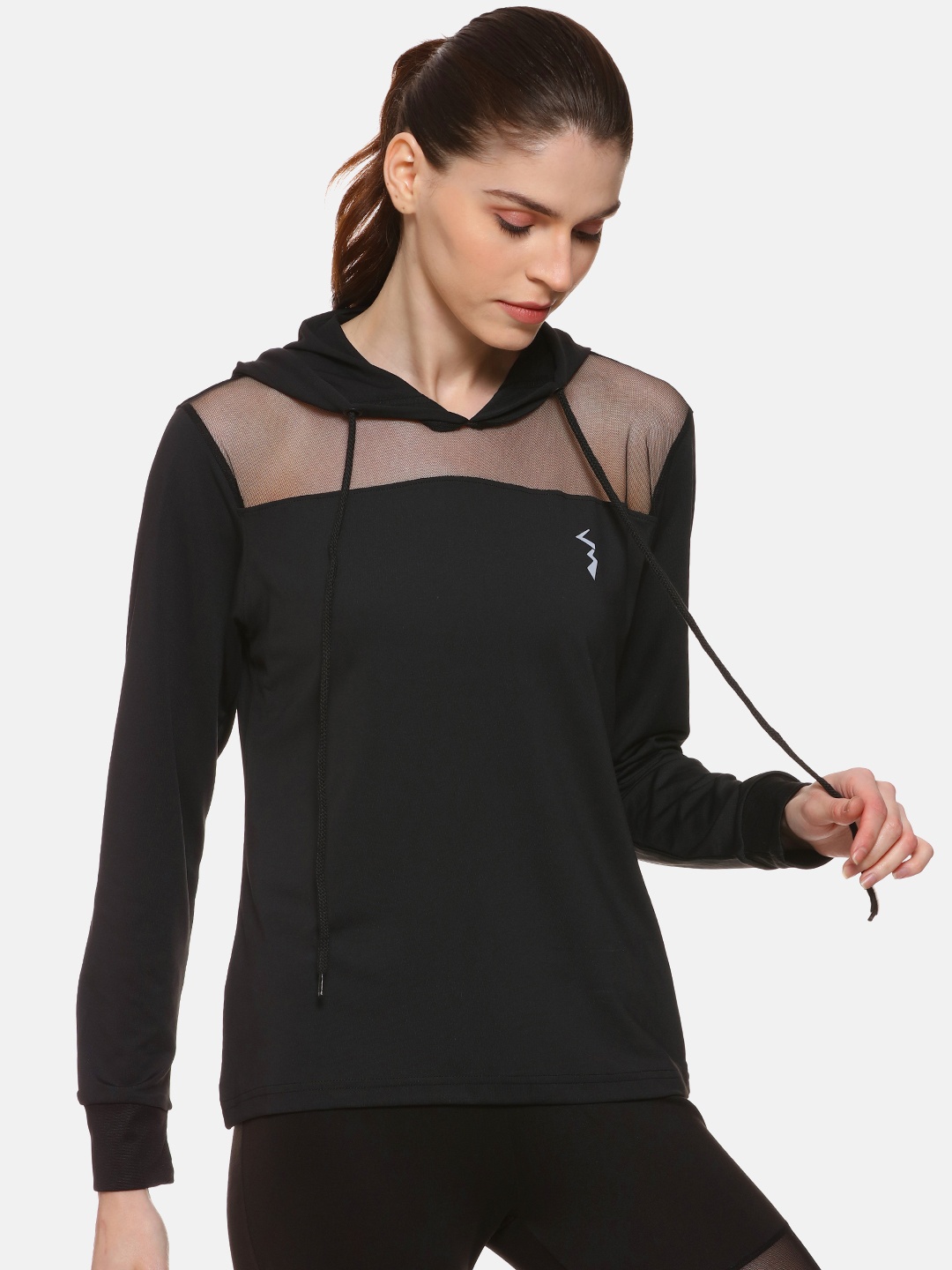 

Campus Sutra Women Black Solid Sporty Jacket