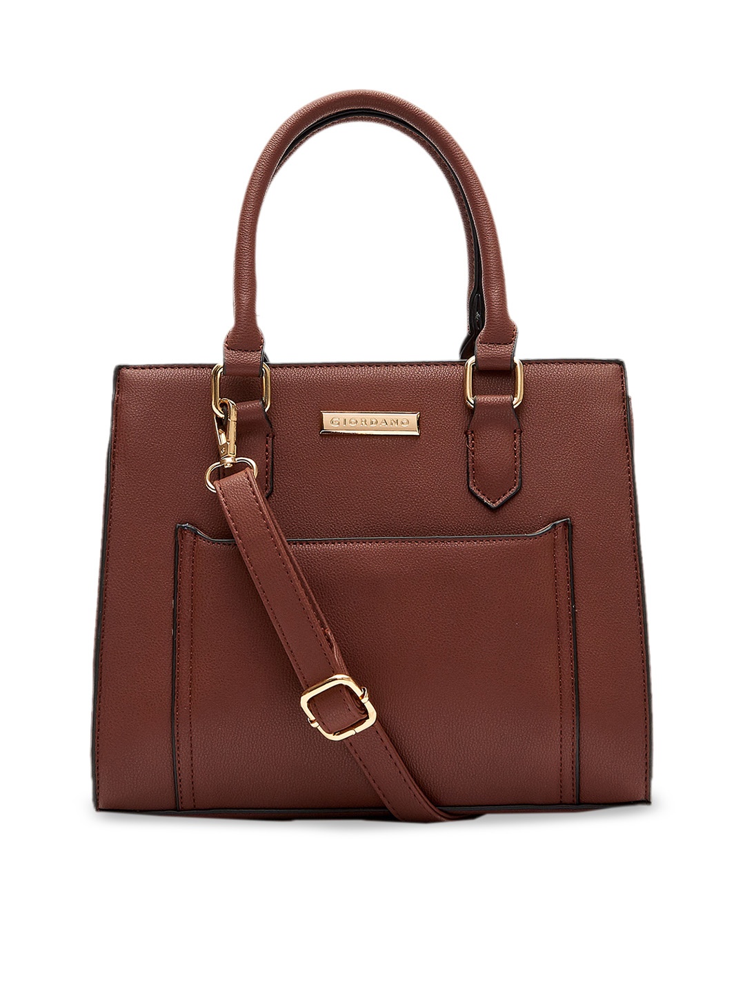 

GIORDANO Maroon Solid Handheld Bag