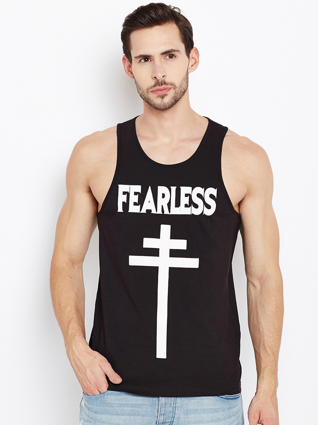 

PUNK Men Black Printed Scoop Neck Regular Fit T-shirt