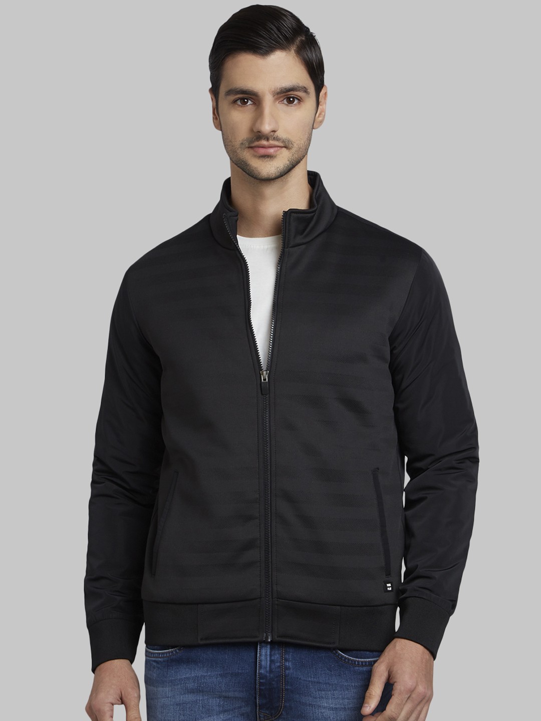 

Parx Men Black Solid Padded Jacket