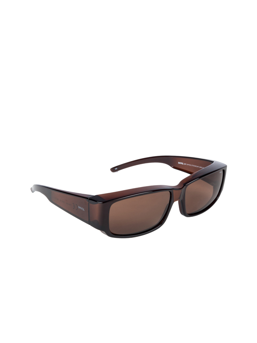 

INVU Men Rectangle Sunglasses E2801B, Brown