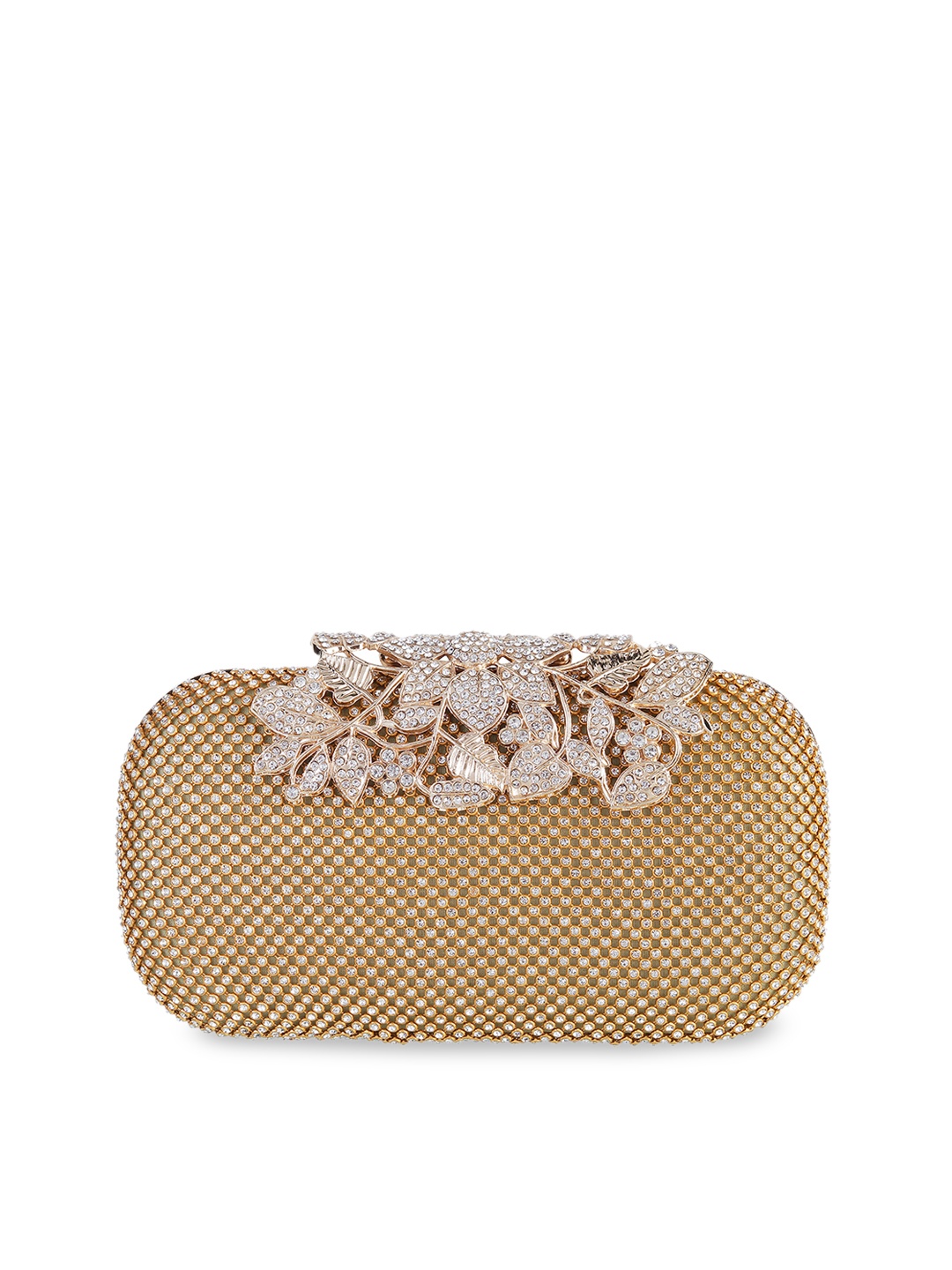 

Metro Gold-Toned Embellished Box Clutch