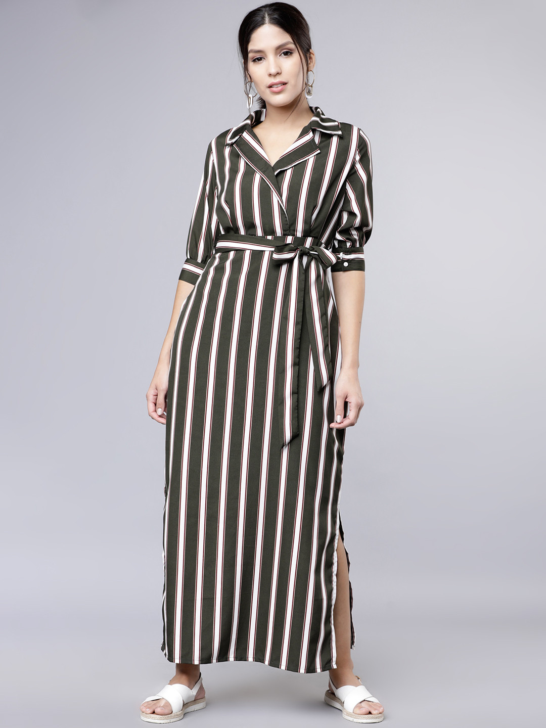 

Tokyo Talkies Women Green Maxi Dress