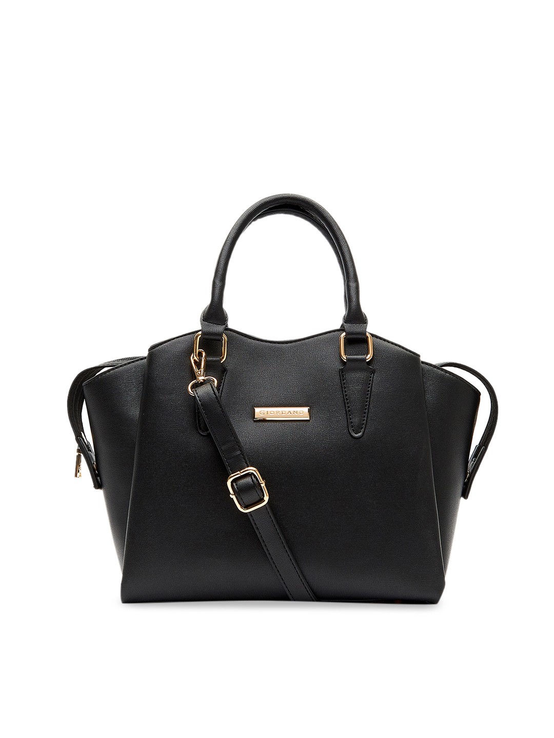 

GIORDANO Black Solid Handheld Bag