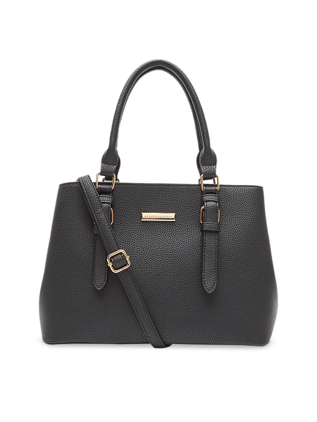 

GIORDANO Black Textured Handheld Bag