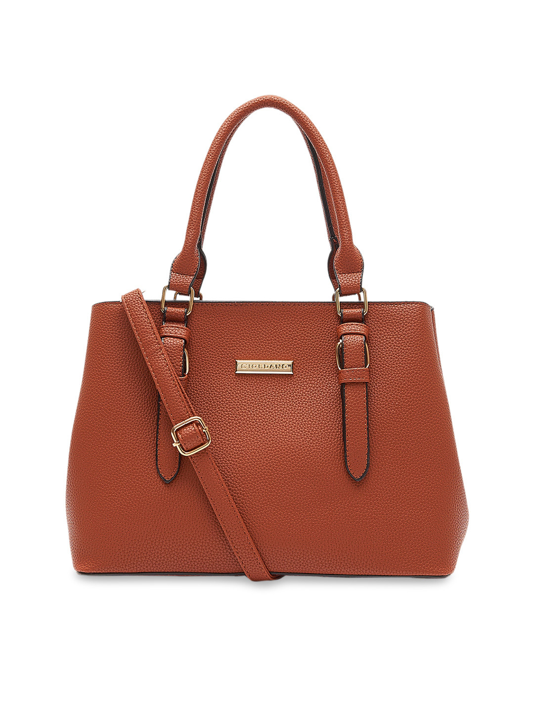 

GIORDANO Brown Solid Handheld Bag