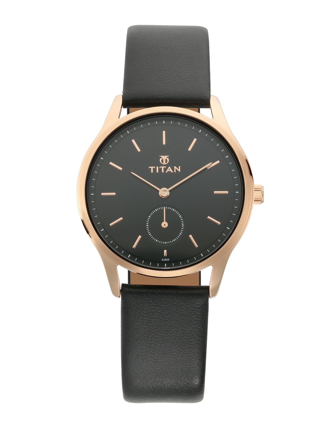 

Titan Women Black Leather Analogue Watch 95069WL01