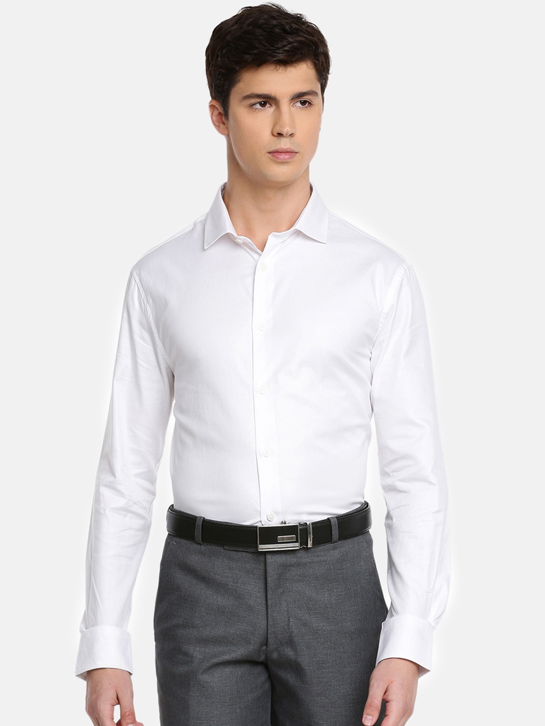 

Celio Men White Slim Fit Solid Formal Shirt