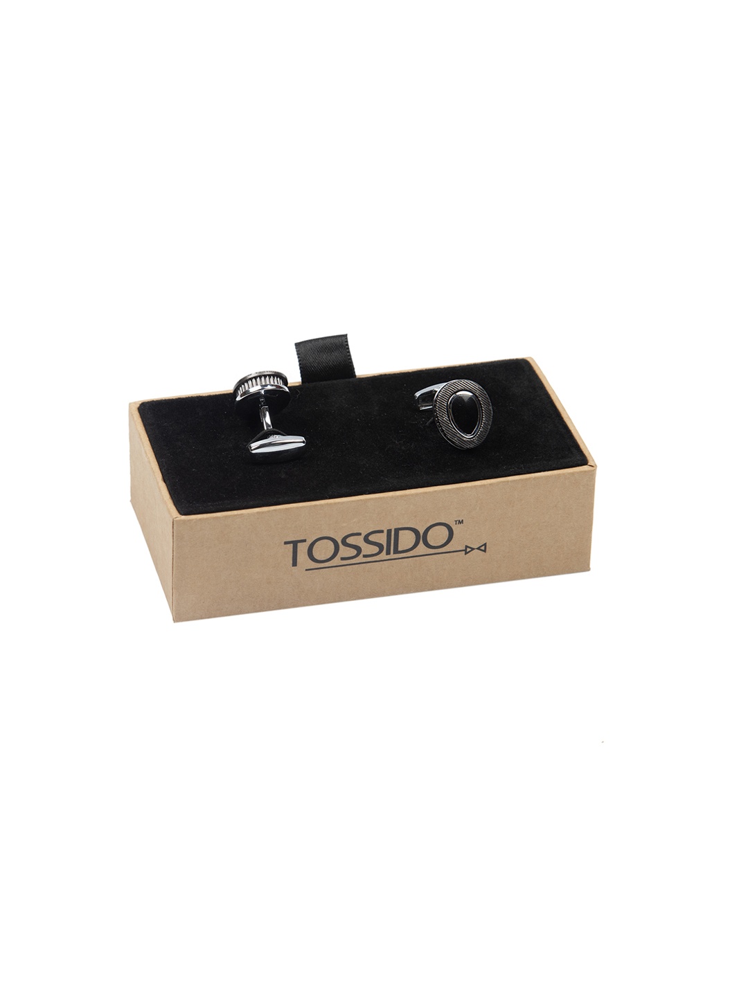 

Tossido Grey Oval Cufflinks