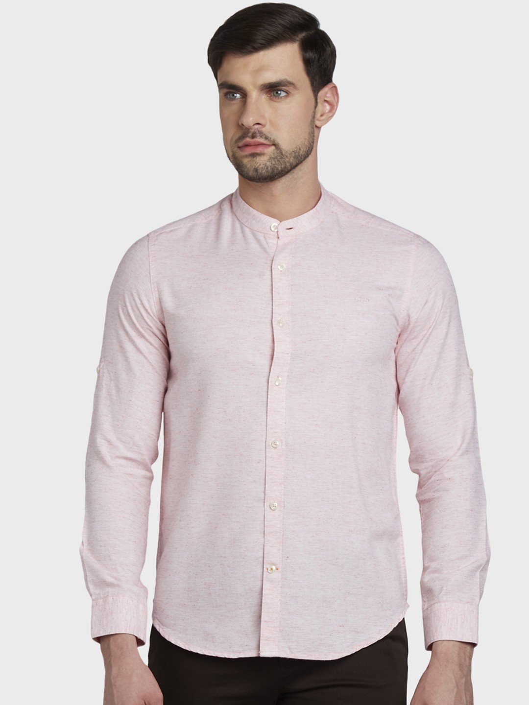 

ColorPlus Men Pink Slim Fit Solid Casual Shirt
