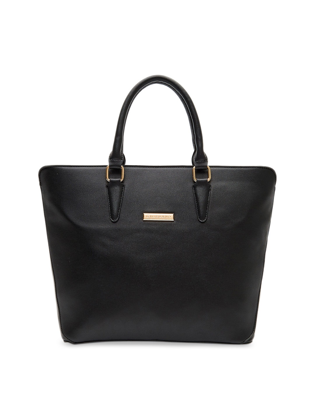 

GIORDANO Black Solid Handheld Bag