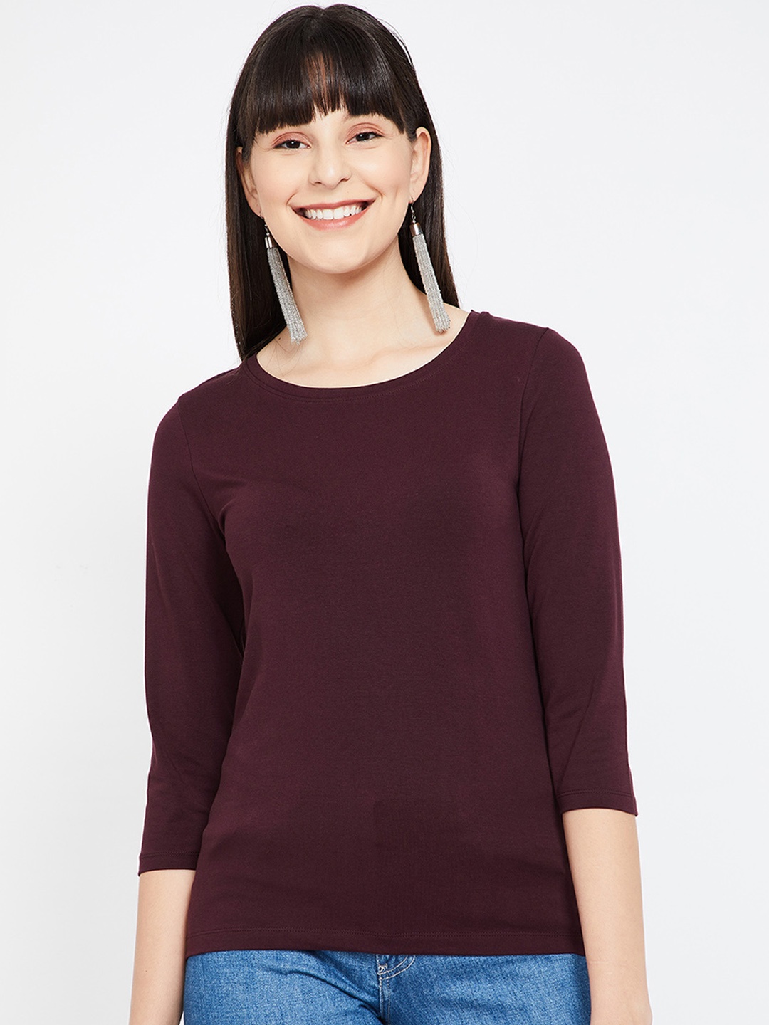 

Bossini Women Maroon Solid Top