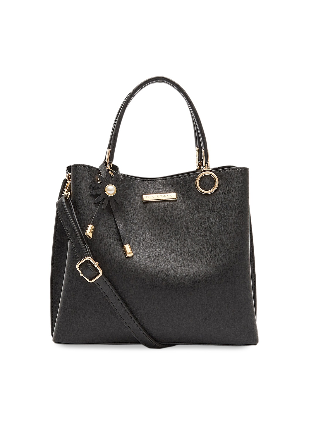 

GIORDANO Black Solid Handheld Bag