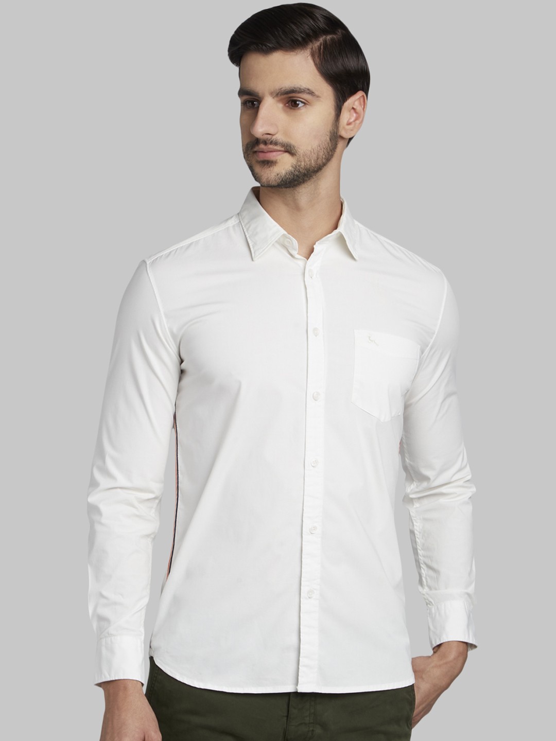 

Parx Men White Slim Fit Solid Casual Shirt