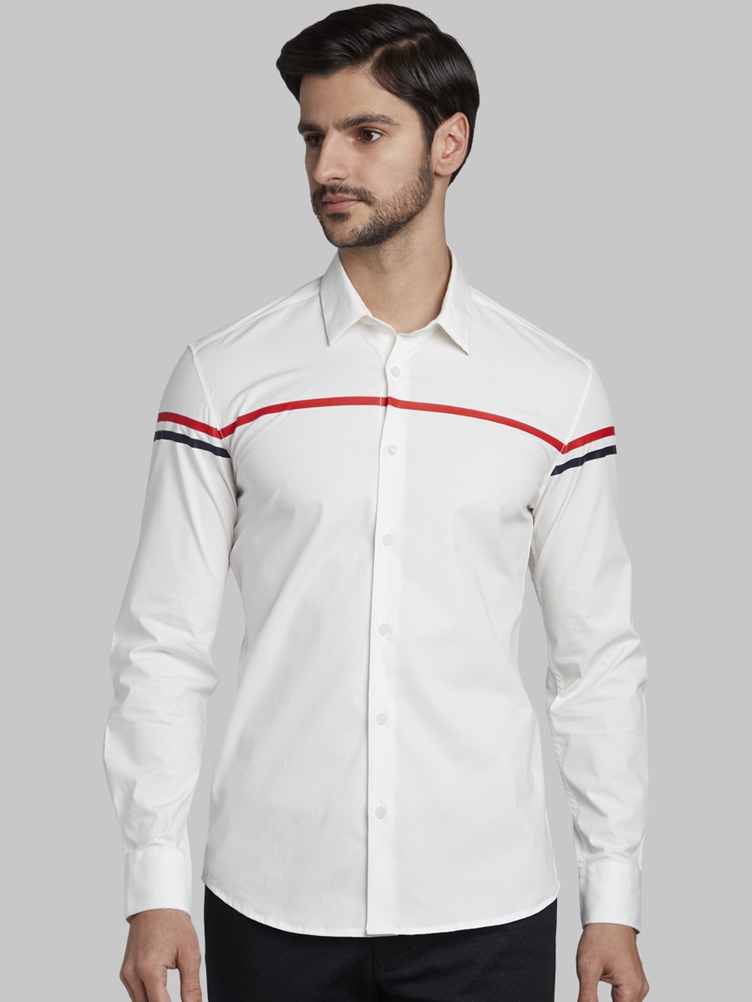 

Parx Men White Slim Fit Solid Casual Shirt