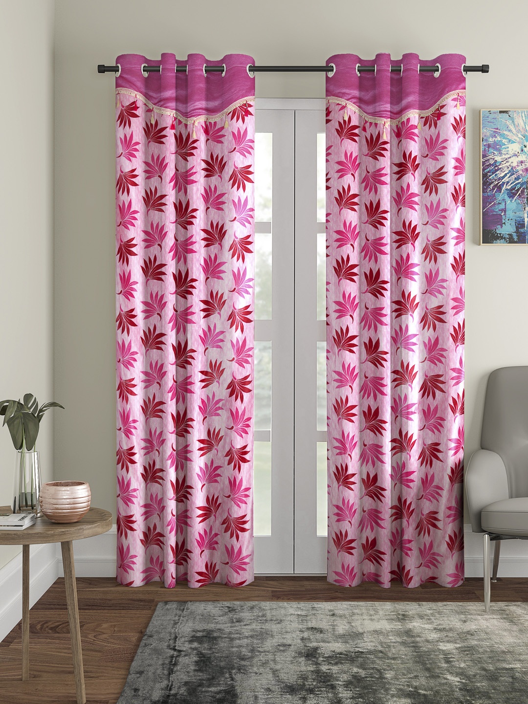 

Cortina Pink Set of 2 Long Door Curtains