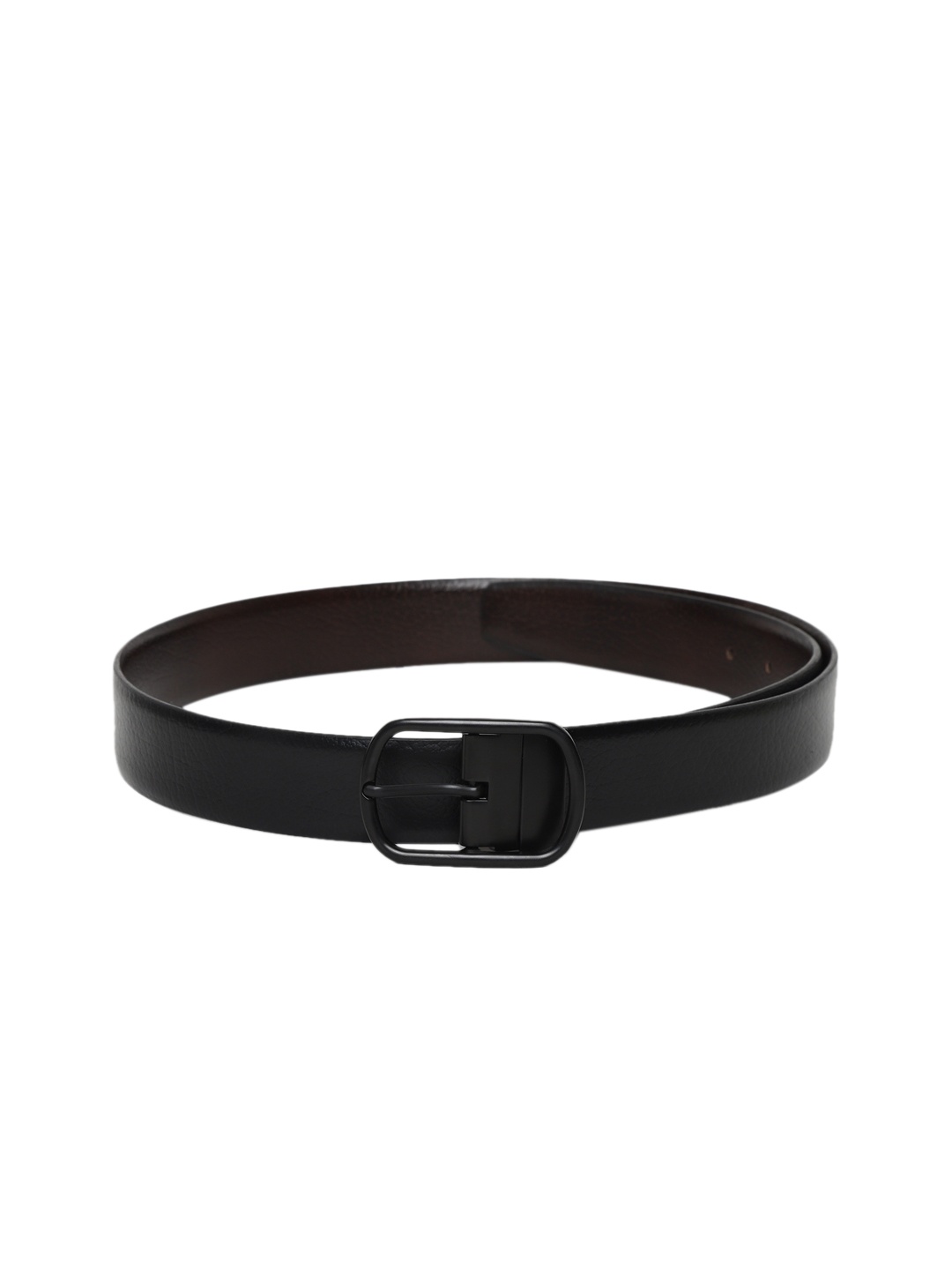 

Teakwood Leathers Men Black & Brown Leather Reversible Belt