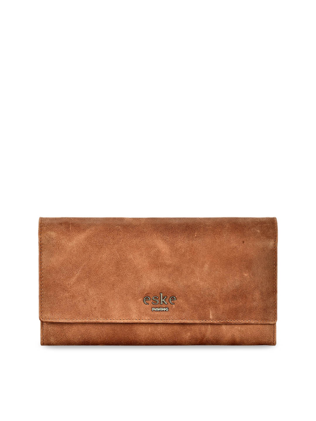 

Eske Unisex Tan Brown Textured Genuine Leather Teagan Wallet