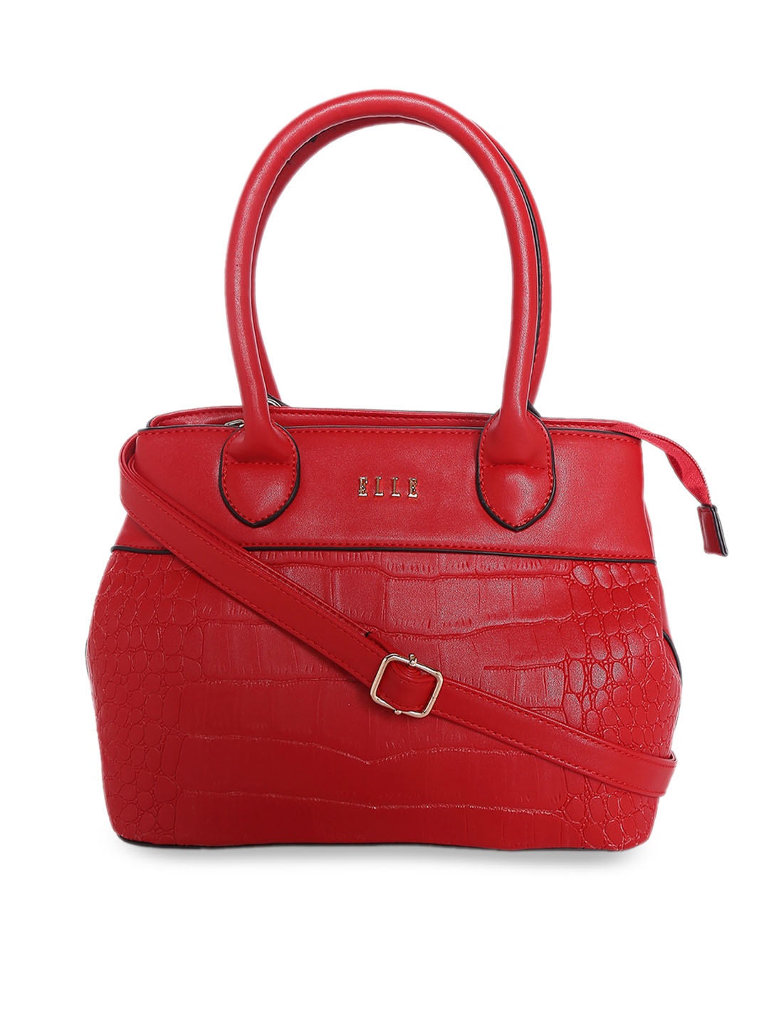 

ELLE Red Solid Handheld Bag