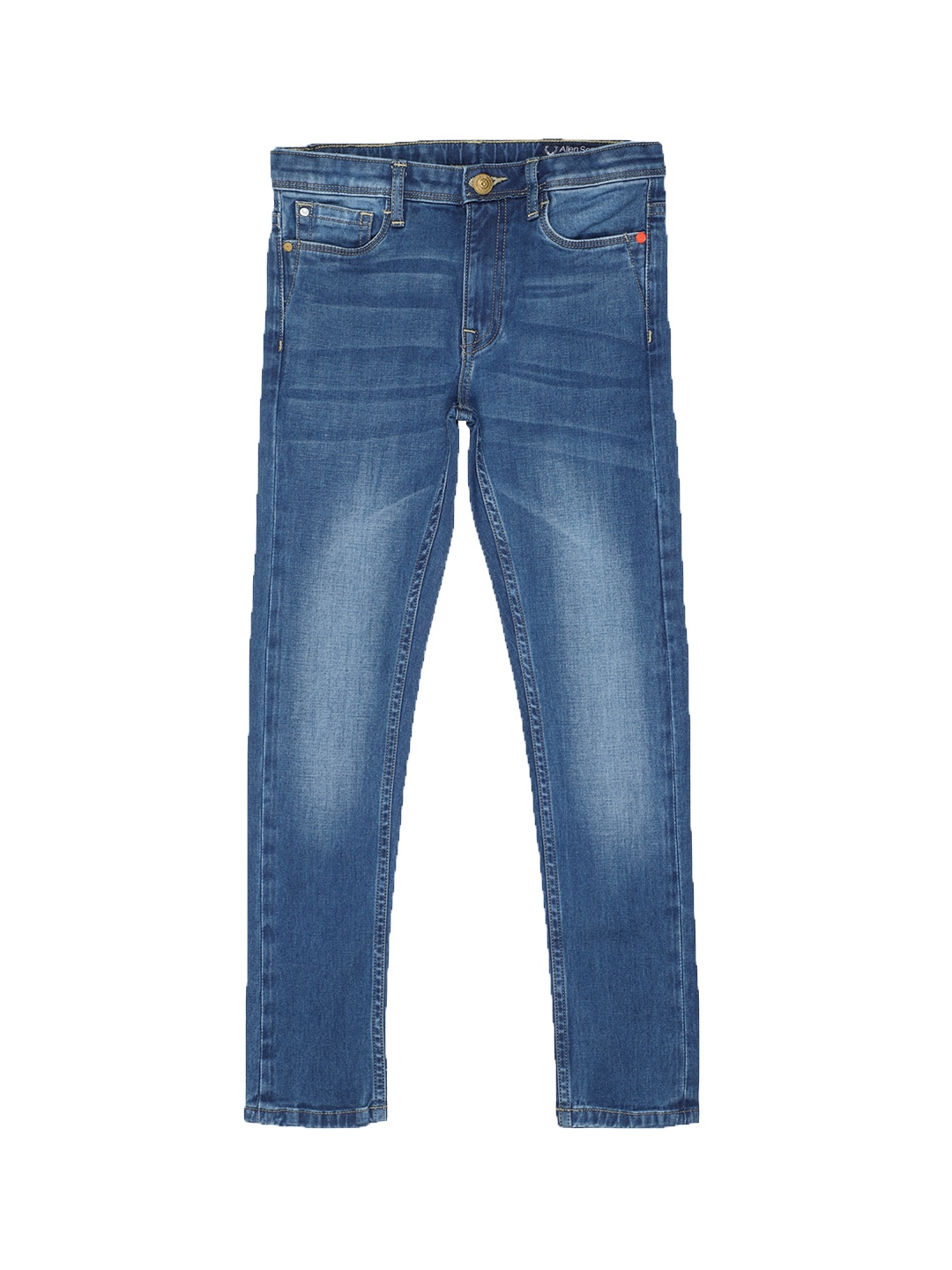 Allen Solly Junior Boys Blue Regular Fit Mid-Rise Clean Look Stretchable Jeans