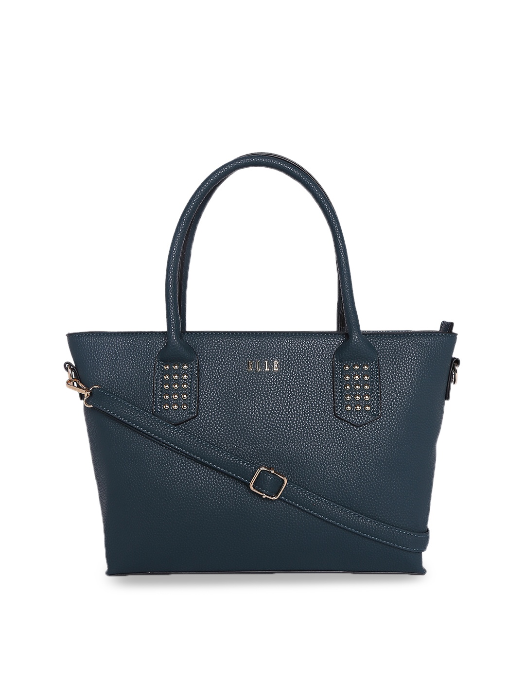 

ELLE Green Solid Handheld Bag