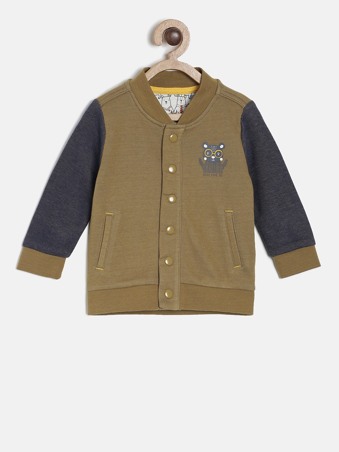 

MINI KLUB Boys Brown Solid Bomber Jacket