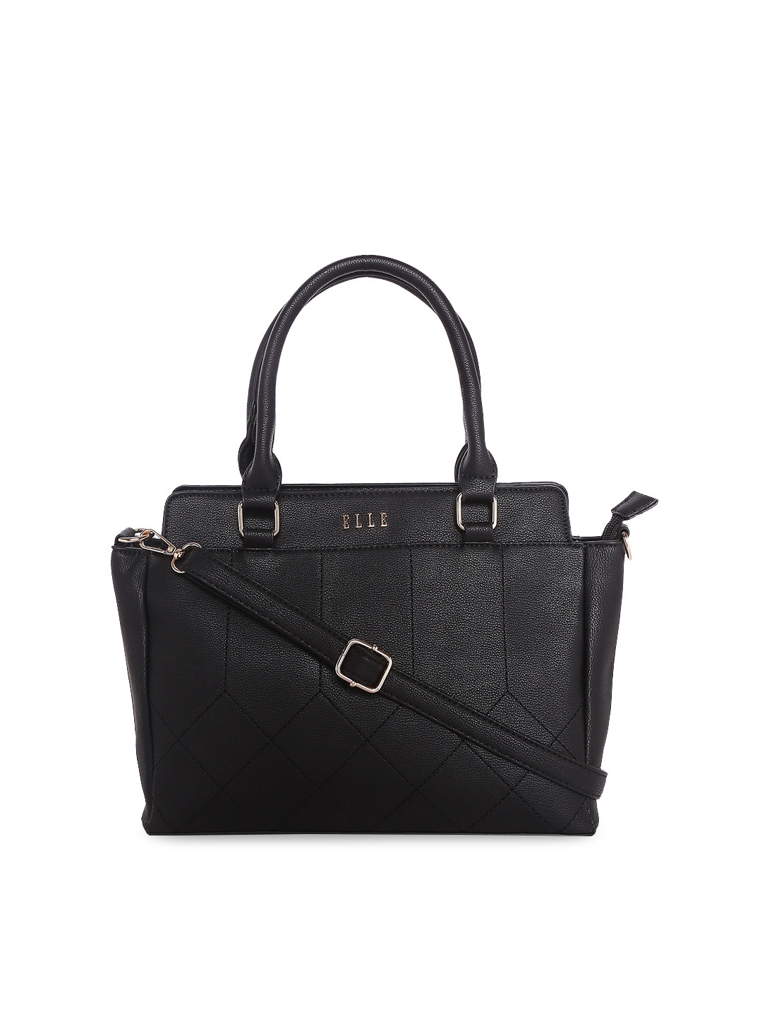 

ELLE Black Textured Handheld Bag