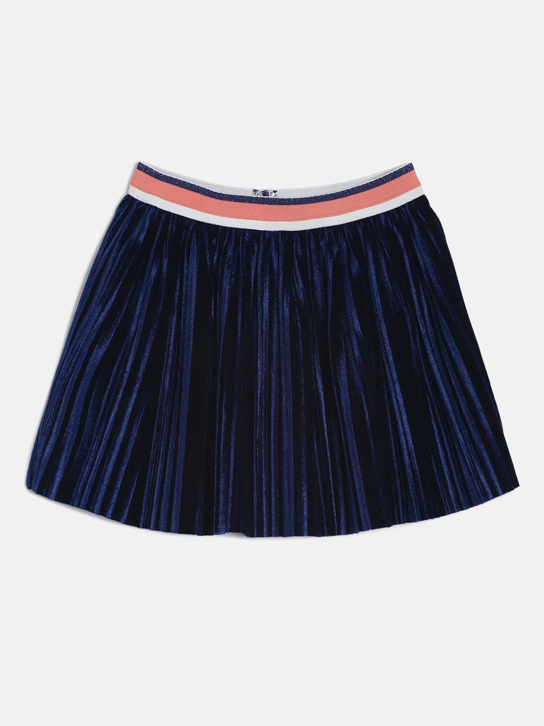 

MINI KLUB Girls Blue Solid Flared Skirt
