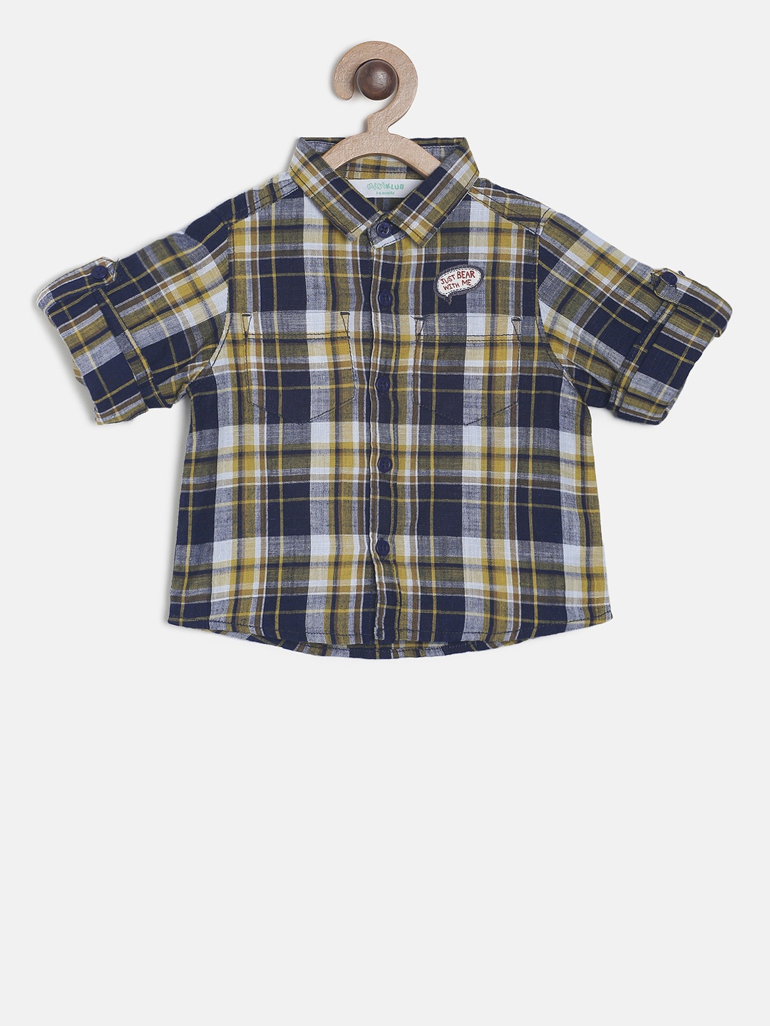 

MINI KLUB Boys Multicoloured Regular Fit Checked Casual Shirt, Multi